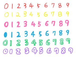 手書き文字　数字　ナンバー　ハンドレタリング