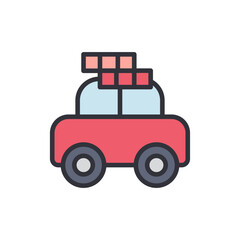 Car paint colored icons, minimalist vector illustration ,simple transparent graphic element .Isolated on white background