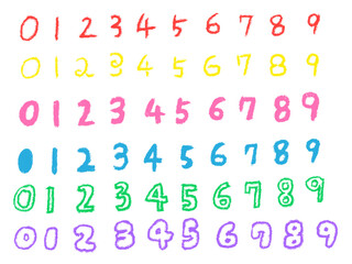 手書き文字　数字　ナンバー　ハンドレタリング