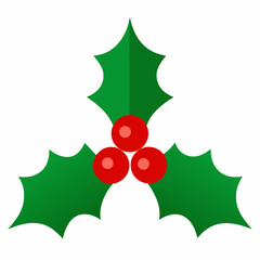 Clean Simple Vector Holly Design
