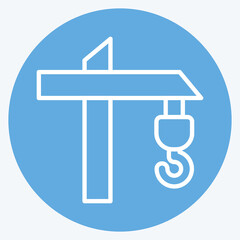 Icon Construction. related to Development symbol. blue eyes style