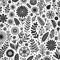black and white seamless pattern