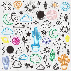 seamless pattern with doodle elements
