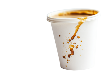 Accidental Coffee Spill An Overflowing Paper Cup with a Messy Caffeine Adventure