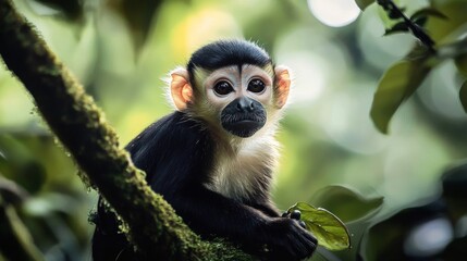 monkey is climbing the tree