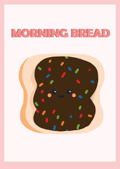 a choco jam with bread card design