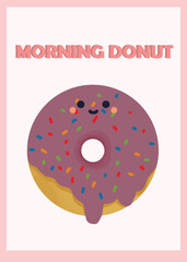 a taro donut card design