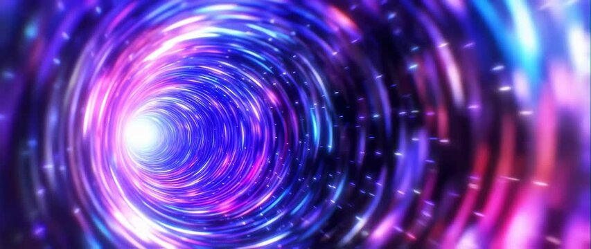 Anamorphic video of insane camera flying through wormhole