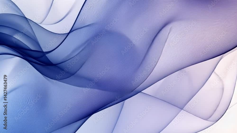 Poster elegant waves serene and calming abstract background with soft flowing blue textures and graphic gra
