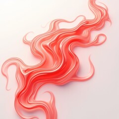 Red Curve Fluid Art Pattern