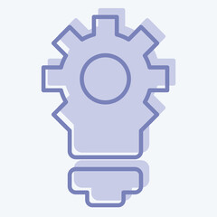 Icon Creative Innovation. related to Development symbol. two tone style