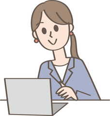 PCで仕事をするビジネスパーソン