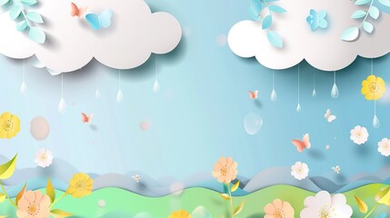 Memorial Day Cloudy Day Background: Clouds Hang Low in Tribute, Using the Gloomy Sky to Set off Solemn Remembrance and Deep Respect