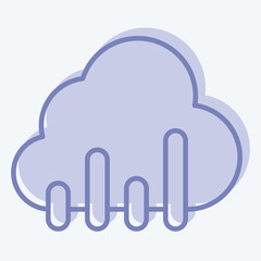 Icon Cloud Development. related to Development symbol. two tone style