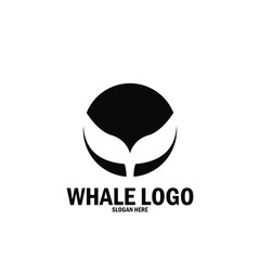 whale simple logo icon vector illustration template design
