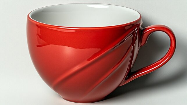 Vibrant red beverage in a mug refreshing drink photography