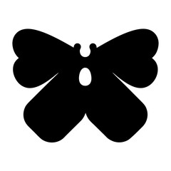 Silhouette of a ButterflyShaped Object with a Geometric Design and Symmetry
