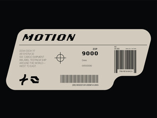 Label pack design. Vector graphic asset for streetwear design. Retro futuristic element in Y2K for apparel, clothing and poster design