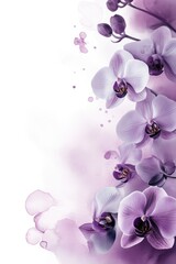 Beautiful Purple Orchids Adorned With Artistic Watercolour Elements