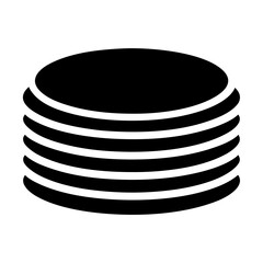 Simplified representation of a server, database, or storage array icon