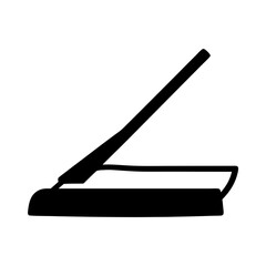 Black Silhouette Scanner Device for Digital Archiving and Document Scanning Solutions