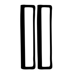 Two vertical bars, minimalist design, black and white, graphic element