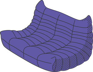 Illustration of the Togo sofa by Ligne Roset, 3-seater
