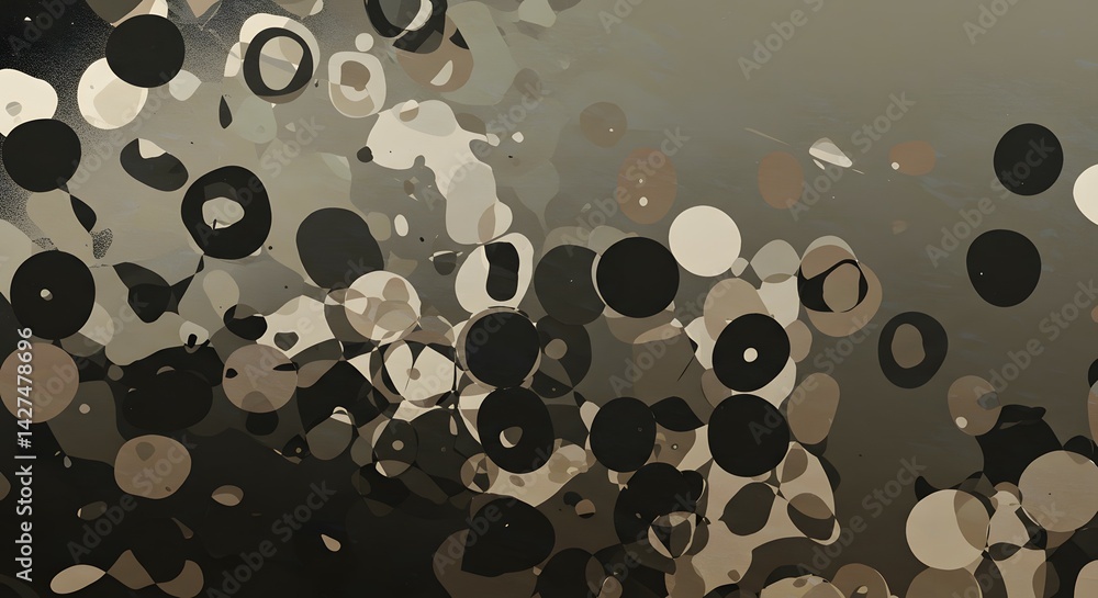 Poster abstract brown and beige circle pattern background texture