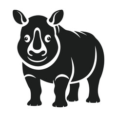 cartoon rhino icon design