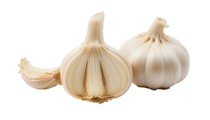 Obraz premium Garlic bulbs and cloves studio photo