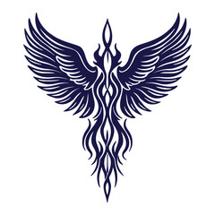 wings tribal tatto vector design