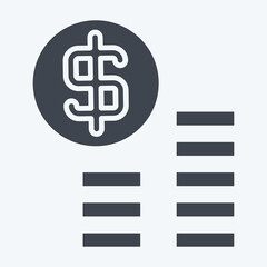 Obraz premium Icon Revenue. related to Development symbol. glyph style