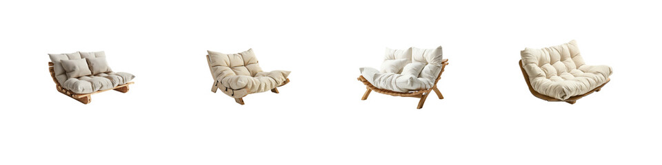 Cozy and Modern Lounge Chairs for Relaxation in Neutral Color Scheme