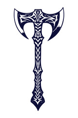 axe tribal tatto vector design