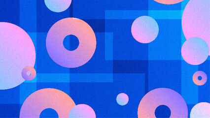 Colorful geometric shapes with white outlines on peach background suitable for graphic design projects, web backgrounds, posters, and social media.