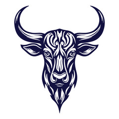 bull tribal tatto vector design