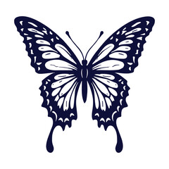 butterfly tribal tatto vector design