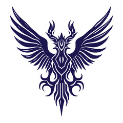 wings tribal tatto vector design
