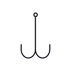 fishing hook vector illustration