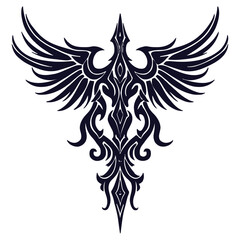 wings tribal tatto vector design