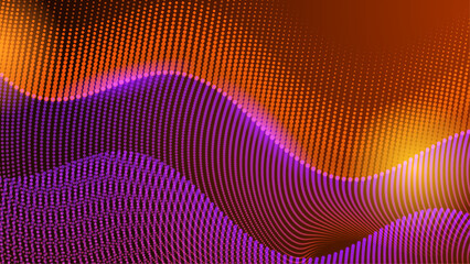 Wavy orange, and blue background ideal for feminine or whimsical designs, birthday cards, party invitations, or scrapbooking projects.
