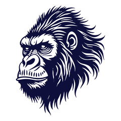 gorilla tribal tatto vector design