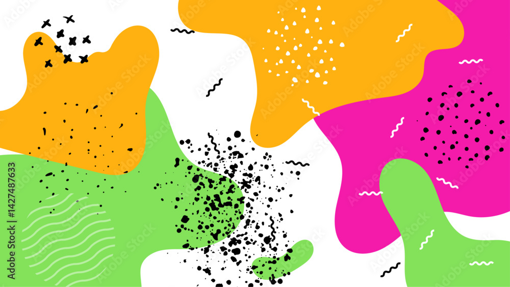 Aufkleber abstract background with various colors and shapes suitable for design projects, presentations, webs