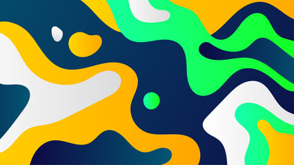 Vibrant abstract background with yellow green and blue shapes; suitable for presentations, branding, web design, and digital art projects.