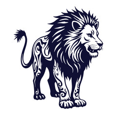 lion tribal tatto vector design