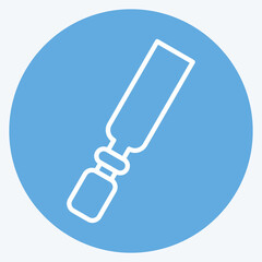 Icon Chisel. related to Repair Tools symbol. blue eyes style. design editable