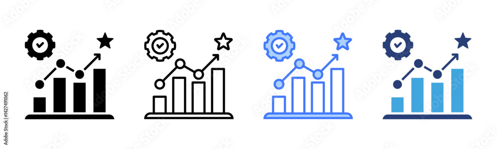 Poster Performance icon sheet multiple style collection