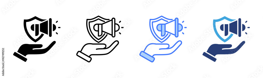 Poster branding icon sheet multiple style collection