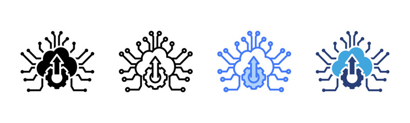 Digital Transformation icon sheet multiple style collection