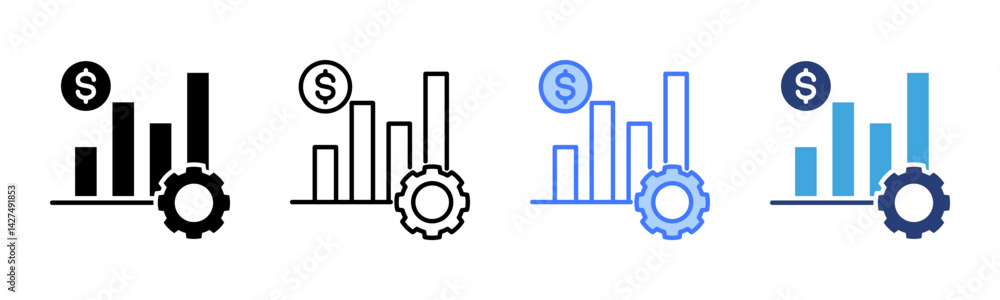 Poster Sales icon sheet multiple style collection
